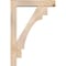 Ekena Millwork Merced Block Smooth Bracket w/ Offset Brace, Douglas Fir, 5 1/2"W x 26"D x 38"H BKT0604X26X38MRC05SDF - alternate 2